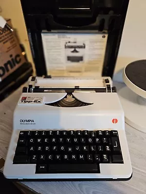 Olympia Typewriter Monica Electric De Luxe With Carry Case Spare And Repair • £29.99