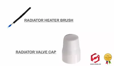 10 X Central Heating Radiator Replacement Caps +RADIATOR HEATER BRISTLE BRUSH • £7.99