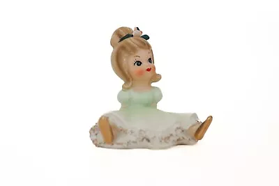 Vintage Napco Napcoware C6730 Green Dress Bloomer Girl Figurine • $33