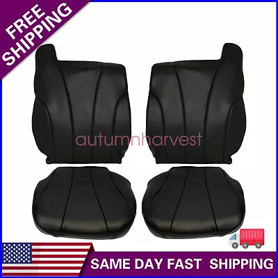 For 1999-2002 Chevy Silverado GMC Sierra WT Front Leather Seat Cover Dark Gray • $101.09