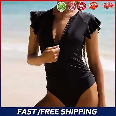 $21.33 • Buy Summer One Piece Bodysuits Zipper Sling Bikini European Style For Beach Vacation