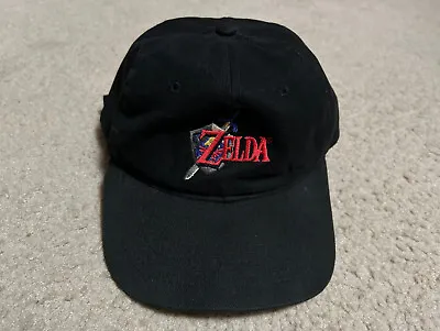 The Legend Of Zelda HAT Ocarina Of Time Nintendo 64 N64 Black Baseball Cap VTG • $99.95