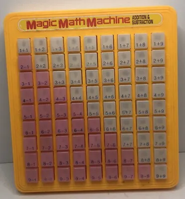 Magic Math Machine Addition & Subtraction Press & See Learning Board Math Skills • $11.98