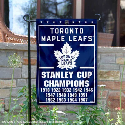 Toronto Maple Leafs 13 Time Stanley Cup Champions Garden Flag And Yard Banner • $17.95