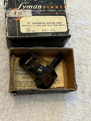 Vintage Lyman Micrometer Receiver Sight With Quick Release In Box • $175