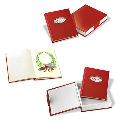 £80.98 • Buy Photo Album Graduation Cm.25x30H Eco Leather Red + Box & Silver 925% 15448