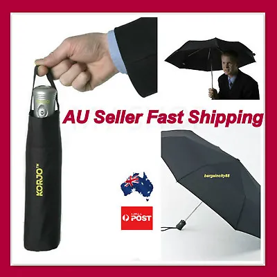 $24.61 • Buy Korjo Auto 300g Windproof Umbrella Upside Down Reverse Inverted Folding Compact