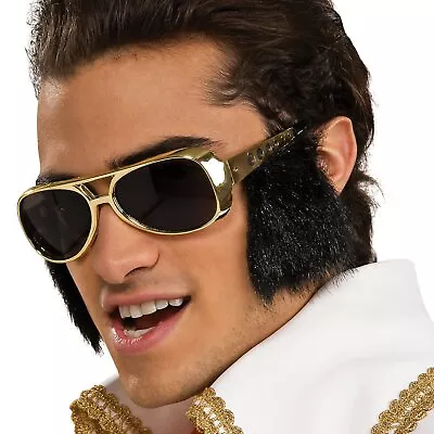 Rubies Costumes Elvis Glasses With Sideburns Beard And Elvis Glasses Size: One-S • $53.75