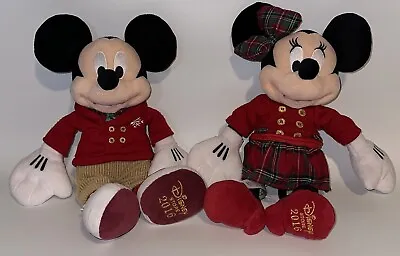 Disney Store 2016 Mickey And Minnie Mouse Christmas Winter Plush Stuffed Animals • $29.99