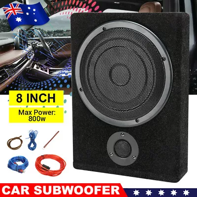 8'' Car Subwoofer Under-Seat 800W Amplifier Speaker Audio Sub Woofer Slim Box • $95.85