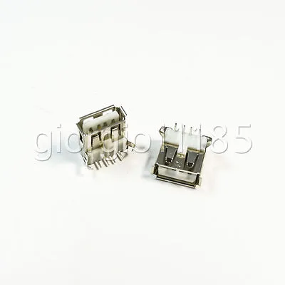 US Stock 10x USB Type-A Female 4 Pin PCB Mount Socket Plug Connector Right Angle • $7.46