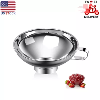 Food Grade Metal Wide Mouth Funnel For Filling Bottle All Liquid And Solid Items • $11.99