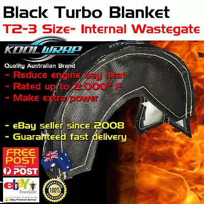 TURBO BLANKET T3 Black Fits Falcon Barra XR6 G6E Internal Wastegate Heat Shield • $119.50