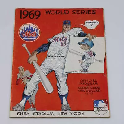 1969 World Series Official Program Score Card New York Mets Orioles ZJ10274 • $44.99