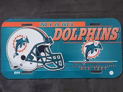 Miami Dolphins Full Size Plastic Vanity License Plate AFC East Wincraft UNUSED • $15