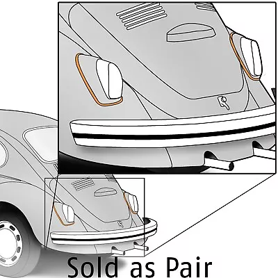 2pc Tail Light Housing To Body Seals For 1968-70 Type 1 VW Beetle Bug Conv / SE • $21.95