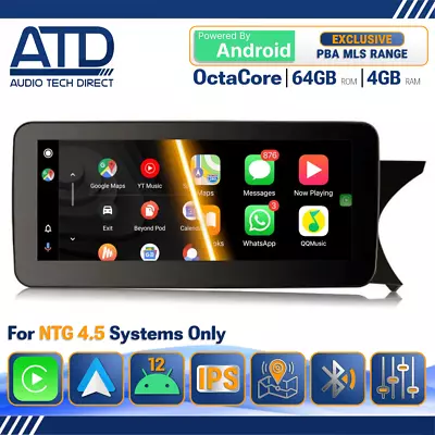 CarPlay Radio For Mercedes C Class W204 S204 Android Auto SatNav NTG 4.5 Command • £389.99