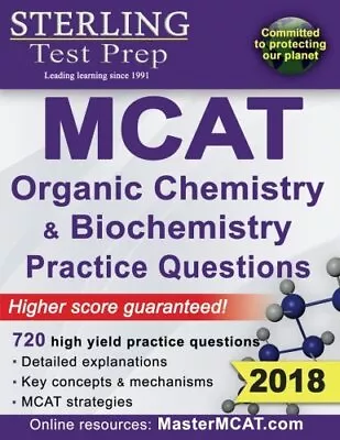 Sterling Test Prep Mcat Organic Chemistry & Biochemistry • $15.95