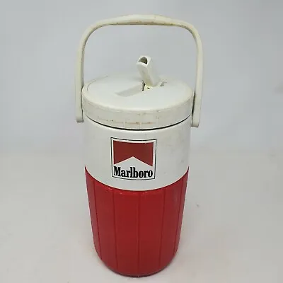 Vintage Marlboro Cigarette  Logo Coleman Water Jug  1/2 Gallon Made In USA • $24.99