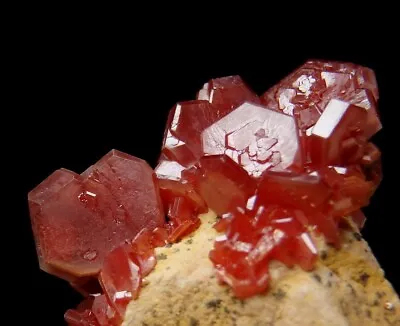 VANADINITE Beautiful RED Lustrous Crystals ! MOROCCO Mibladen /pi595 • $19.99