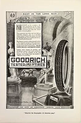 BF Goodrich Rubber Company Tires Vintage 1918 Print Ad 6 1/4 X 10 • $9.50