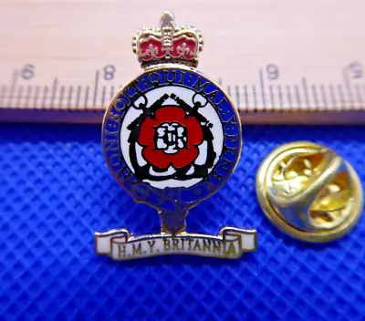 Pin Badge - Royal Yacht Britannia Edinburgh Scotland Honi Soit Qui Mal Y Pense • £9.99