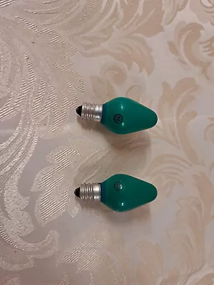 Set Of 2 Vintage Green GE Christmas C6 Light Bulbs With GE Logo • $12.50