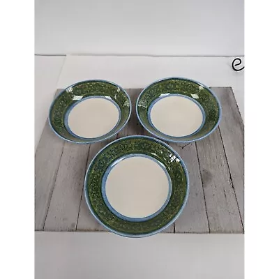 Vintage Royal Ironstone BLUE EDGE By Royal China Set Of 3 Soup Cereal Bowls • $16.97