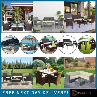£469.99 • Buy Cube Rattan Garden Furniture Set Outdoor Dining Patio Conservatory Wicker Sofa