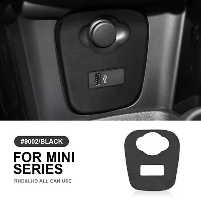 For Mini Cooper Car Cigarette Lighter Panel Sticker Trim Black Alcantara Suede • $11.99