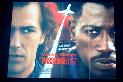 Wesley SNIPES In 1992 PASSENGER 57 Original QUAD CINEMA FILM POSTER • £6.66