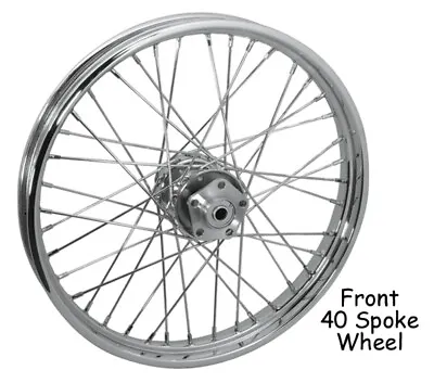 21 X 2.15 Front Chrome 40 Spoke Wheel Rim Dual Disc 80-83 Wide Glide FXWG Harley • $226.49