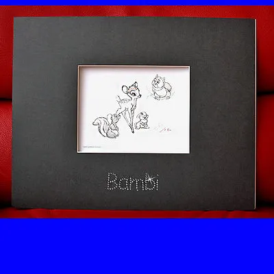 £42.99 • Buy SWAROVSKI Special Edition BAMBI HAND DRAWN DISNEY LITHOGRAPH W/ Certificate