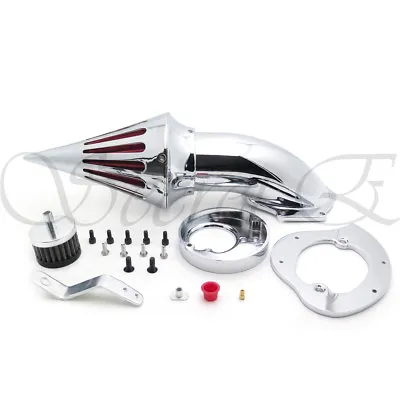 Spike Air Cleaner Intake Filter Kit For Honda Vtx1300 Vtx 1300 '86-'12 Chrome • $92.16