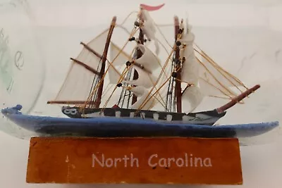 Vintage Ussnc Ship In A Bottle North Carolina Military Handmade • $20