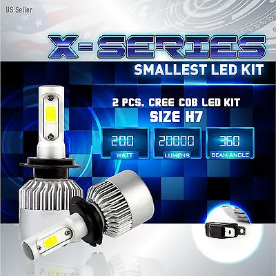 200W 20000LM CREE LED 6000K White Headlight High Beam Kit ONLY PAIR - H7 • $14.79