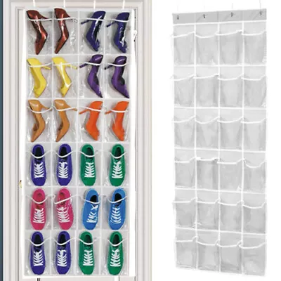 Hanging Shoe Holder Storage Box Over Door Rack Hanger Closet Organizer • £5.89