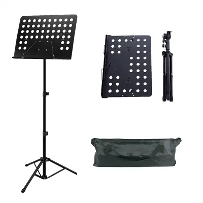 £15.99 • Buy Heavy Duty Metal Adjustable Tripod Sheet Music Stand Holder Folding W/Carry Bag