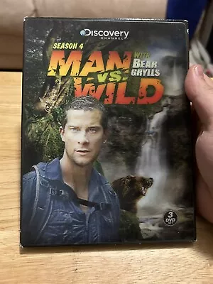 Man Vs. Wild: Season 4 (DVD 2010 3-Disc Set) - TESTED - FREE SHIPPING 🚚🚚 • $10.99