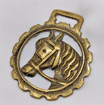 Brass Horse Medallion Vintage English Draft Shire Work Blinders Show Parade • $14.99