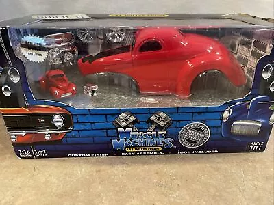 1/18 Muscle Machine Build-It Kit   1941 WILLYS COUPE BRILLANT RED   AWESOME CAR • $89.95