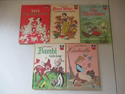 Lot Of 5 Disney  Wonderful World Of Reading   Vintage Books Large Size • $22.51