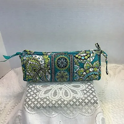 Vera Bradley PEACOCK Small Bow Cosmetic Case Bag Retired EUC • $18.95