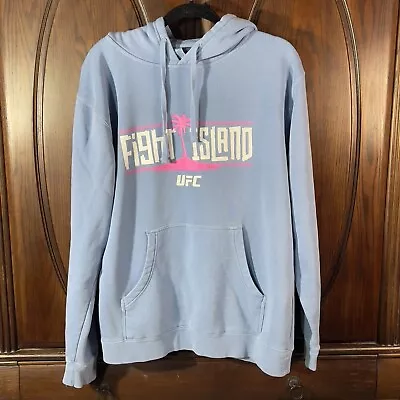 UFC Hoodie Mens Size M Blue Fight Island MMA Long Sleeve Sweatshirt • $27.99