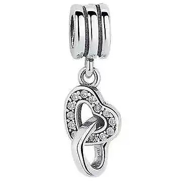 Genuine S925 Sterling Family Heart Charm Collection For Bracelets • £21.99