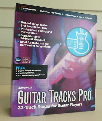 Guitar Tracks Pro By Cakewalk 32-Track Vintage Studio Software For Windows XP • £9.99