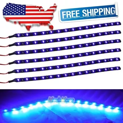 12pc Motorcycle RGB LED Neon Under Glow Lights Strip 120 LED For Universal IP65 • $8.99