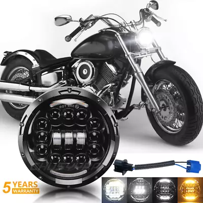 7 Inch Motorcycle LED Headlight Turn Signals DRL For Yamaha Vmax 1200 1700 • $45.99