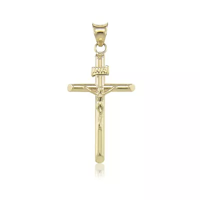 $107.52 • Buy 14K Yellow Gold Crucifix Cross Pendant - Jesus Christ Necklace Charm Men Women
