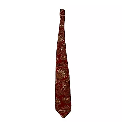 Vintage Vera Bradley Red Yellow Gold Blue Floral Abstract Necktie Unisex • $14.99